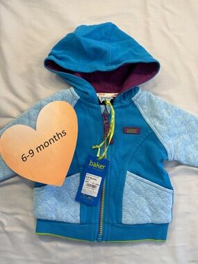 Baker by Ted Baker - NWT - Kids full length zipped hoodie. 6-9 months